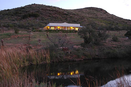 House at dusk